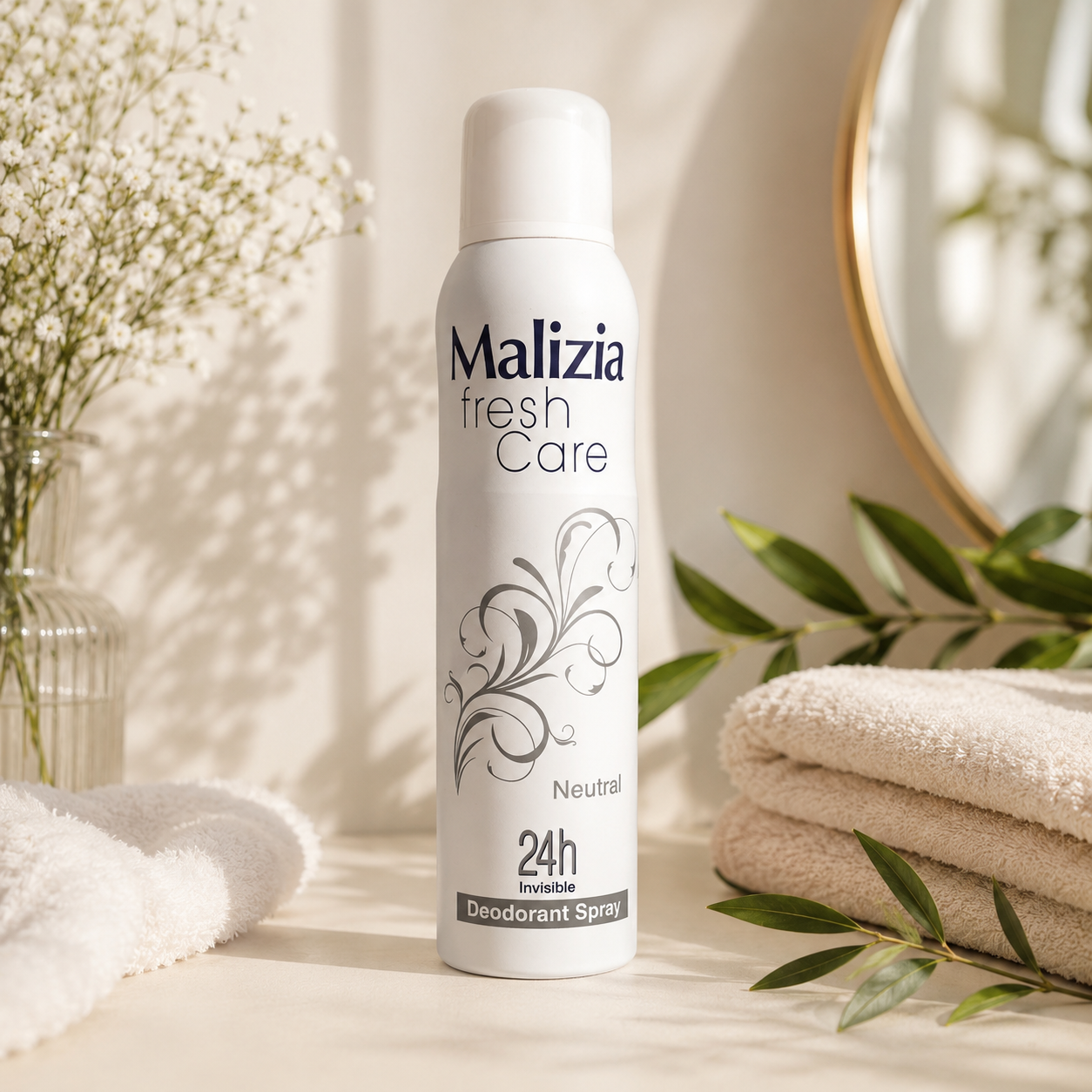 اسپری دئودورانت مالیزیا Fresh Care مدل Neutral | محافظت ۲۴ ساعته