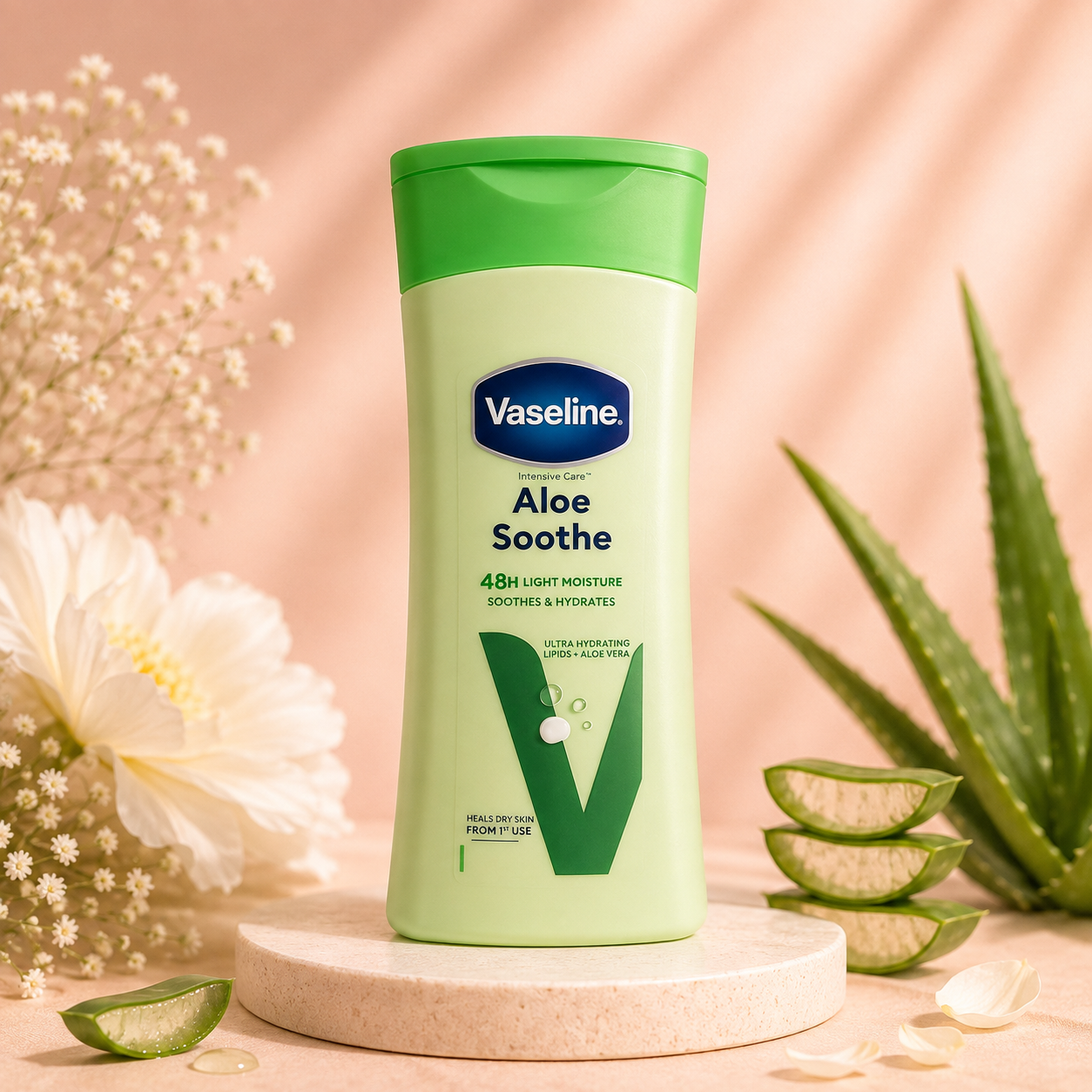 لوسیون بدن وازلین آلوئه‌ورا Aloe Soothe ۲۰۰ میل | مرطوب کننده بدن